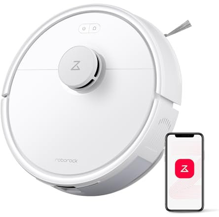 roborock Q7 L5 Robot Aspirapolvere e Mocio, doppio sistema anti-groviglio, aspirazione HyperForce da 8.000 Pa, zona di non accesso intelligente, prestazioni di livello base,Bianco