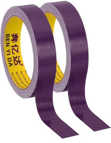 PATIKIL 2 Rollen Gewebeband, 20 mm x 10 m Gewebeklebeband, Panzertape Wasserfest, Reparaturband, Panzerband, Lila Buchbindungsband, Selbstklebend zur Reparatur, Bücher