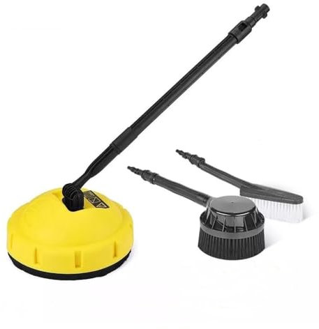 Patio Cleaner for Pressure Washer, Power Washer Attachment for Karchers High Pressure Cleaner Head Pressure Washer Rotary Karcher Brush Accessories for Road, Car, Yard