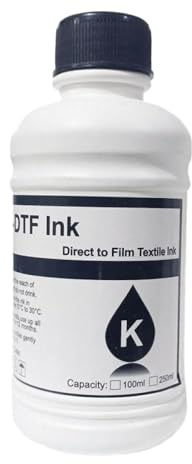 NSWPJTJVU DTF-Tintenset, 250 ml, PET-Folie, kompatibel mit DTF-Drucker I3200 I1600 Xp600 Tx800 L1800 1390 L805(BK)