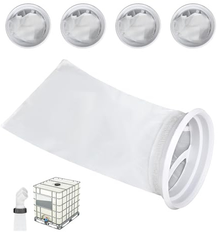 elthmpr 4 Stück Filter Deckelfilter IBC Tank Filter Regenwasserfilter - Filters aus Nylon für Regenwassertank IBC Tank Zubehör Abwaschbar IBC Ersatzfilter für IBC Container Regentonnen