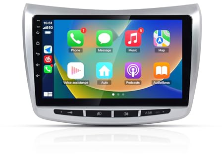 Lancia Delta [2008 – 2014] Radio CarPlay, Android Auto, 9 pulgadas Touch GPS, Bluetooth, DSP, Wi-Fi, USB, cámara trasera, Playstore Octacore 4 GB RAM 64 GB ROM