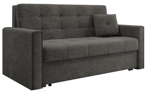 Mirjan24 Sofa Viva Lux III mit Schlaffunktion, 3 Sitzer Polstersofa mit Bettkasten inkl. Kissen, Sofagarnitur, Schlafsofa Bettsofa Farbauswahl, Wohnlandschaft (Nazar 225.06)