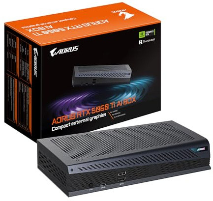 GIGABYTE AORUS RTX 5060 Ti AI Box graphics card (16GB GDDR7, 128-bit, PCIe 5.0, HDMI/DP 2.1b, Hawk fan, Server-grade thermal gel, Thunderbolt 5)