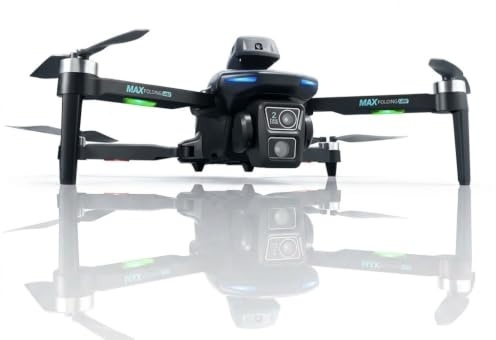 XT606 GPS Drone with 4K UHD Camera for Adults | Foldable FPV RC Quadcopter, Large Screen Remote Control, Optical Flow Dual Positioning, 90° Electric Adjustment Lens