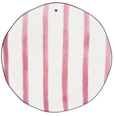 Bastion Collections Teller D19cm rosa Streifen