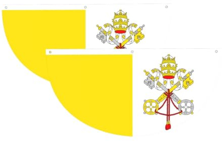 Bandiera del Vaticano Mezzo Cerchio Bunting Bandiera Outdoor Hanging