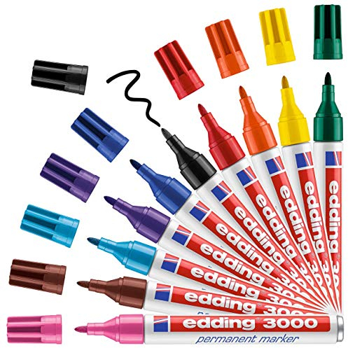 edding Permanentmarker edding 3000, nachfüllbar, 1,5-3 mm, sortiert