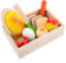 Viga Wooden Toy Cutting Meal Box - Childrens Pretend Play Food Kitchen Set