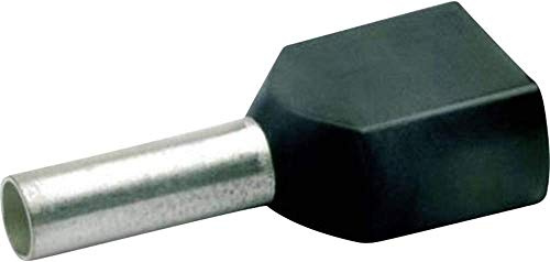 Klauke 8728, 1.5mm² partially insulated black , 100 Stück Zwillings-Aderendhülse