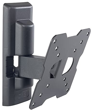 Meliconi CME ETR100 - Supporto tv inclinabile e ruotabile da parete per TV a schermo piatto da 14’’ a 25’’, VESA 50-75-100, nero, Made in Italy