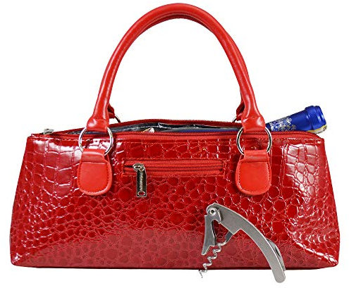 Primeware 28320 Pochette à vin Isotherme, Tissu, Rouge