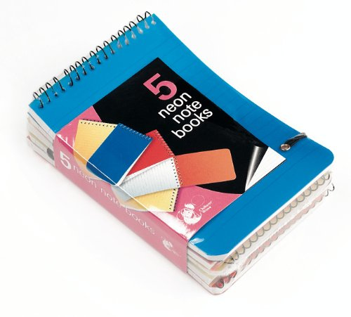 5 Medium Neon Notebooks
