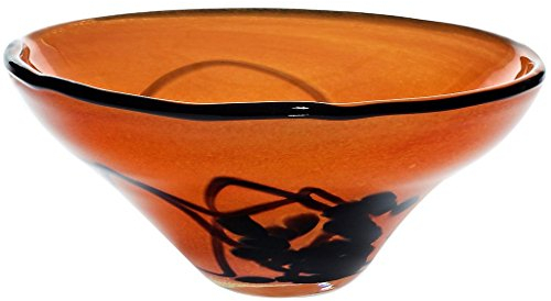 CRISTALICA Schale Dream Pavel orange/schwarz Ø 20cm