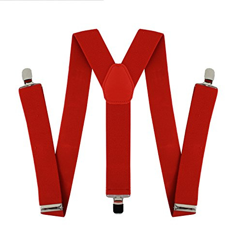 Love Trends Red Braces High Quality Adjustable Suspenders For Men And Women One Size Fits Most