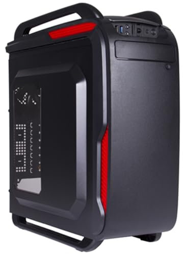 Black Lion IT1523 Midi-Tower Negro, Rojo Carcasa de Ordenador - Caja de Ordenador (Midi-Tower, PC, De plástico, Acero, ATX,Micro-ATX, Negro, Rojo, Juego)