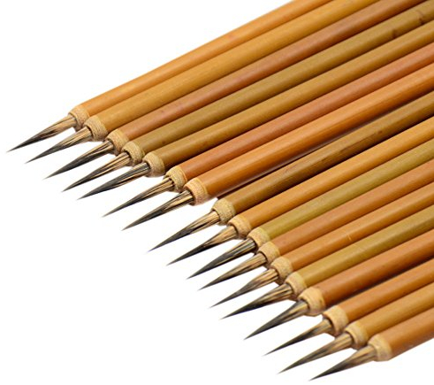 Chinese Painting Brushes Wholesale Extra Fine Line/Contour Brushes, 18 Pcs by UE STORE