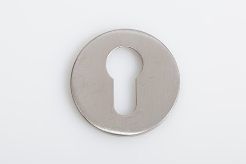 50mm Stainless Steel Escutcheon Key Hole Lock Cover Euro Profile Easy FIT Plate