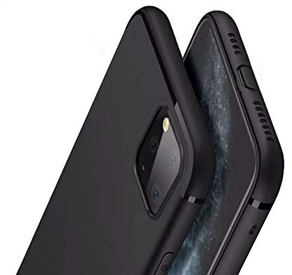 PfX Schwarz Matte Hülle geeignet für iPhone 11 Pro MAX Special-Edition TPU Silikonhülle mit integriertem Staubschutz Ultra-Slim