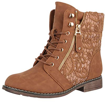 Elara Damen Stiefeletten Worker Boots Spitze Chunkyrayan B9812-KB Camel-40