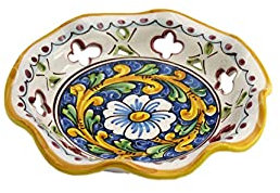 ILAB Ciotola grande in ceramica decorata a mano da ceramisti siciliani di Santo Stefano di Camastra barocco art 22
