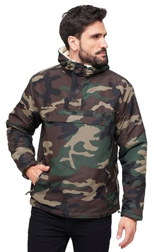 Brandit Sherpa Windbreaker, Uomo, Woodland, XL