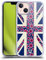 Head Case Designs Blu Mezzanotte Floreale Collezione Union Jack Custodia Cover in Morbido Gel Compatibile con Apple iPhone 13