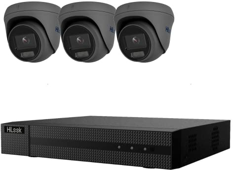 HILOOK POE CCTV SYSTEM 5MP COLORVU IP 3X CAMERAS 30M WHITE LIGHT OUTDOOR NVR KIT (2TB Surveillance HDD)