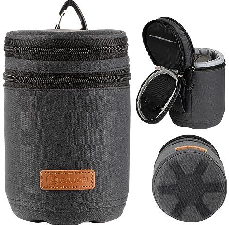 TARION HLB-M sacca per obiettivi sacca per obiettivi con fondo rigido antiurto idrorepellente per obiettivi fotografici sacca protettiva per obiettivi blu scuro