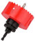 Lochsäge 80mm,M42 HSS Lochbohrer Set für Holz Aluminium Eisenblech Rohr Kunststoff,Schnitttiefe 44 mm（Rot）