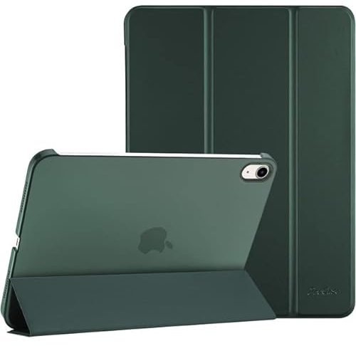 ProCase Hülle für iPad A16 11 Generation 2025 11/ iPad 10. Generation 2022 10,9'' Case Leicht Dünn Hart Schutzhülle Smart Cover Hülle Auto Wake/Sleep -Dunkelgrün