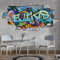 tjapalo® p64 3D Wandtattoo Graffiti Name Wandtattoo Kinderzimmer Junge Teenager Cooles wandtattoo Cool Wandsticker jungenzimmer jungs, Größe: B50xH29cm