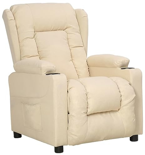 vidaXL Relaxsessel Creme Stoff