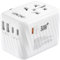 LENCENT PD 30W Adaptateur de Voyage Universelle Prise International avec 3 USB-C et 2 USB-A Charge Rapide Adaptateur Mondial France vers US Canada UK AUS Chine Japon Irlande, Type A/C/G/I, Blanc