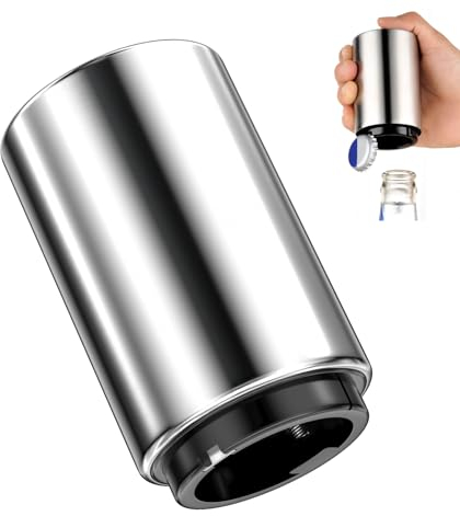 Rseuphiee Ouvre Bouteille Automatique, Inoxydable Décapsuleur Bière, Ouvre-Bouteille de Bière magnétique, Push up Décapsuleur Accessoires De Cuisine pour Maison Bar Restaurant Cadeau