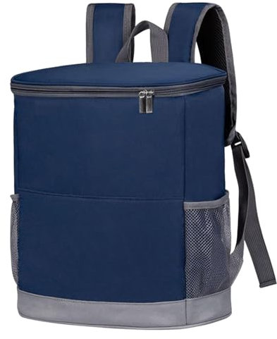 Kühlrucksack 15L Groß Wasserdichten Kühltasche, Auslaufsichere Rucksack, Isolierte Kühltasche, Thermo Lunchtasche für Strand Picknick Camping Outdoor Reisen BBQs Wandern (Blau)