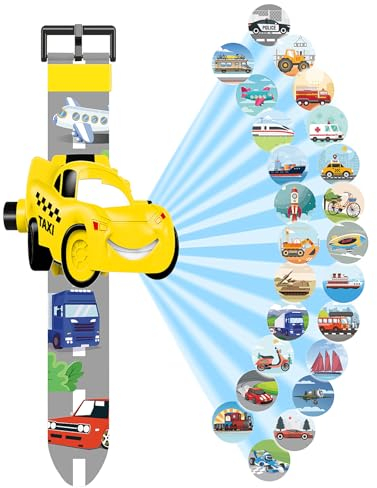 Montre Enfant Montre à Projection Numérique Réglable Digitale Garçons Montre Projecteur de 24 Transport Projections Montre pour Enfants Cadeau pour Garçon de 3 Ans à 10 Ans Fête des Enfant Pâques Noël