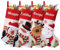SearchI 1er Personalisierte Weihnachtsstrümpfe Nikolausstrumpf Christmas Stockings,Personalisierter Weihnachtsstrumpf zum Aufhängen&Befüllen Kamin Hängende Ornamente Geschenkhalter für Weihnachtsbaum