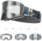 KAPVOE Selbsttönend Skibrille Snowboard skibrillen Photochrome magnetischen Linsen 100% UV400 Schutz Anti-Nebel für Damen Herren und Jugendliche kompatibel mit Helm ideal für Ski und Eisskaten 02