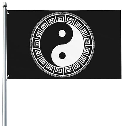 3x5 Fuß Flaggen Yin Yang Flagge Gartenflagge Hausflagge Banner Wandteppich Outdoor Hofflagge mit 2 Ösen