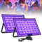 BOWEICORE UV Schwarzlicht 100W 2 Stück Blacklight, IP66 Wasserdichte Schwarzlicht Led Strahler, UV Licht Schwarzlichtlampe, für Disco, Glow Party, Halloween Deko, Bühnenbeleuchtung, Party Zubehör