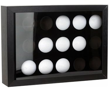 Golfball Vitrine mit Samtschaumstoff Wandmontage