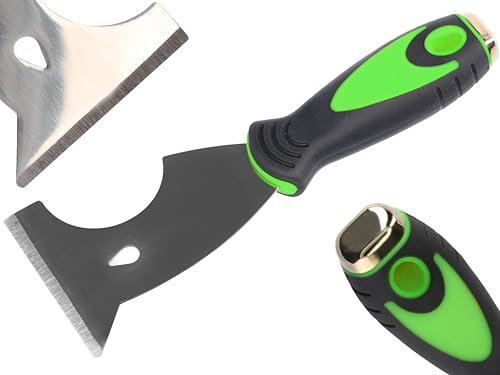 ToolSpace Spatola multifunzione, spatola, raschietto, spatola, raschietto per rimuovere la vernice, rimozione adesivi per vernice, acciaio di alta qualità, manico ergonomico