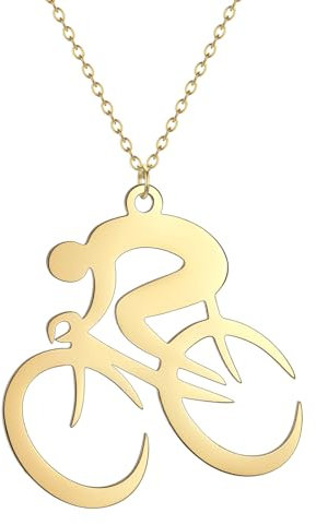 GZHENGZG Herren Halskette, Damen Schmuck Fahrrad Halskette Fahrrad Anhänger Radfahrer zierliche Halskette Reise Geschenk Fahrrad Liebhaber Geschenk für Frauen Männer Geschenk