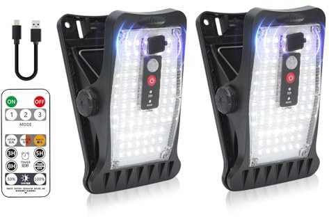 VOPHICHO Solarlampen für Außen, 2 Stück Clip-on Solarleuchten mit Bewegungsmelder, 70 LEDs & 3 Farbtemperaturen, USB & Fernbedienung, Wasserdicht Solar Lampe für Garten Zaun Dachrinnen Beleuchtung