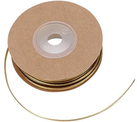 TEHAUX 15m Cordino in Pelle Dorato Per Gioielli Te Corda Intrecciata Resistente Per Braccialetti e Collane Filo Macramè Versatile Per Creazioni Personalizzate