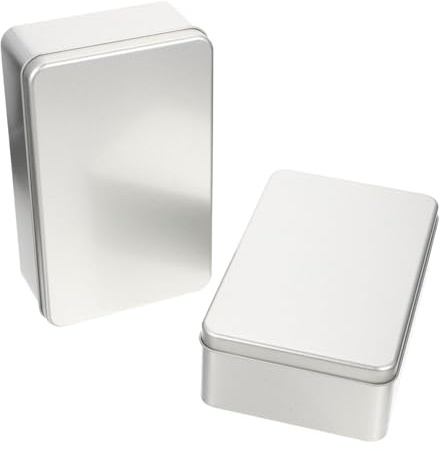 LRXIYODE 2 Stück Blechdose mit Deckel aus Weißblech Multifunktionale Bonbondosen mit Adequater Kapazität und Wiederverwendbar für Gebäck Kekse und Süßigkeiten