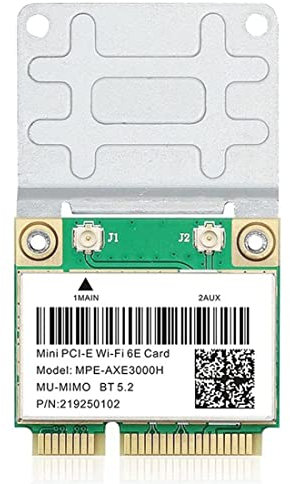 Sankaka - AXE3000H 5374Mbps Wifi 6E Tarjeta inalámbrica AX210 Mini PCIE Bluetooth 5.2 802.11AX 2.4G/5G/6Ghz Wlan
