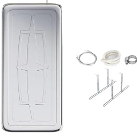 Bandeja de Goteo del Aire Acondicionado Bandeja Colectora de Agua Exterior de Acero Inoxidable, con Soporte, para Unidades Exteriores de Aire Acondicionado(100 * 47.5cm)