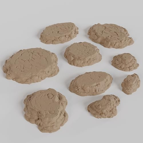 20MM Scale Modular Hills Tabletop Gaming Terrain Set 9PCS 3D Prints for Use with Gaming Miniatures, Tabletop Wargames, RPGs & Dioramas
